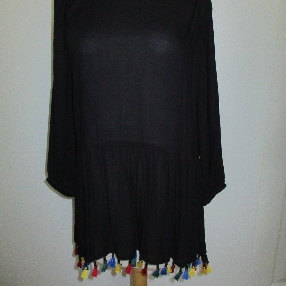 Pleione Nordstrom Women's BOHO Fringe Long Sleeve
